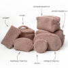 Подарунковий набір TEDDY pink (косметичка, капці, пакування коричневе)