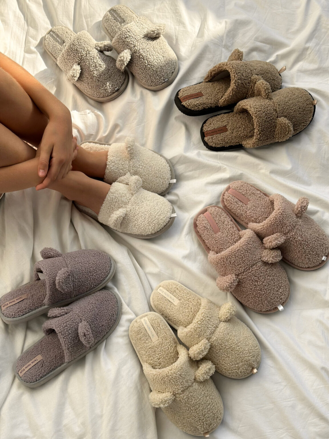 Капці домашні дитячі HS хутрянi TEDDY milk