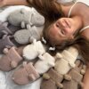 Капці домашні дитячі HS хутрянi TEDDY milk