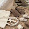 Капці домашні дитячі HS хутрянi TEDDY milk