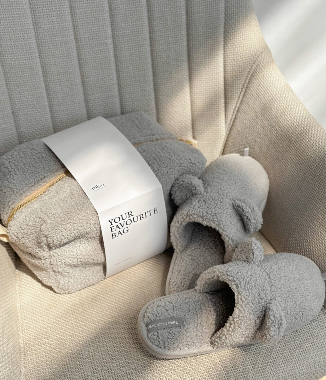 Капці домашні жіночі HS хутрянi TEDDY grey