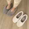 Взуття Балетки жіночі LUX хутро світло сірі