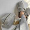 Капці домашні жіночі HS хутрянi TEDDY grey