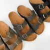 Twins замшеві, ортопедичні сандалі з застібками, = чорні(код01)