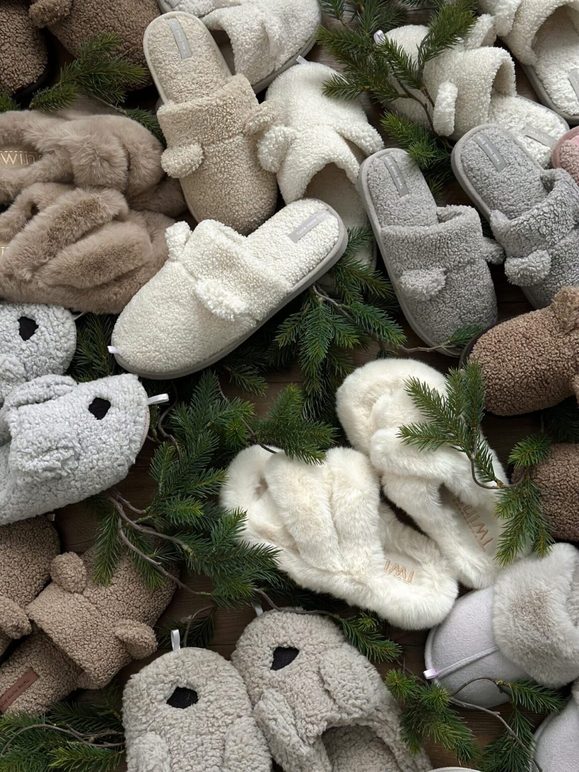 Капці домашні жіночі HS хутрянi TEDDY white