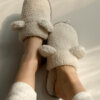 Капці домашні жіночі HS хутрянi TEDDY white