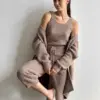 Soft топ вʼязаний пухнастий коричневий