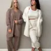 Soft кардиган вʼязаний пухнастий коричневий