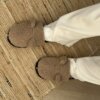 Подарунковий набір TEDDY brown (косметичка, капці, пакування рожеве)