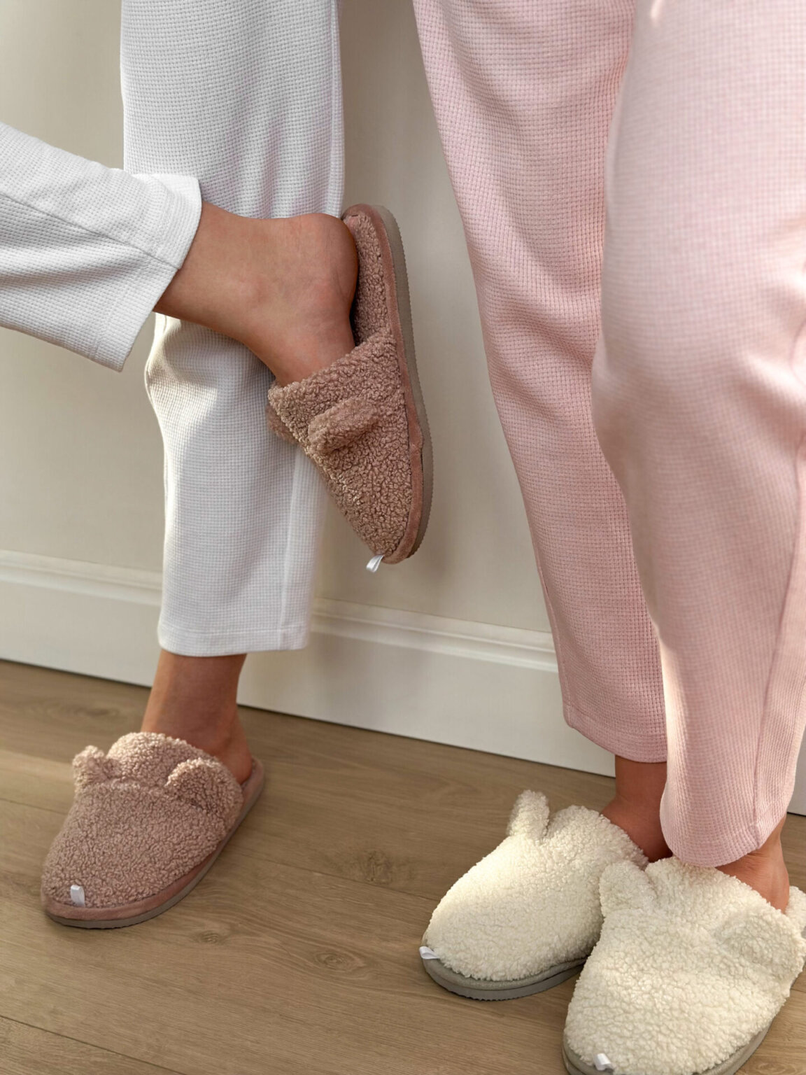 Подарунковий набір TEDDY pink (косметичка, капці, пакування коричневе)