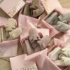 Подарунковий набір TEDDY pink (косметичка, капці, пакування сіре)