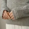 Лонгслів вʼязаний сірий