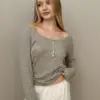 Лонгслів вʼязаний сірий