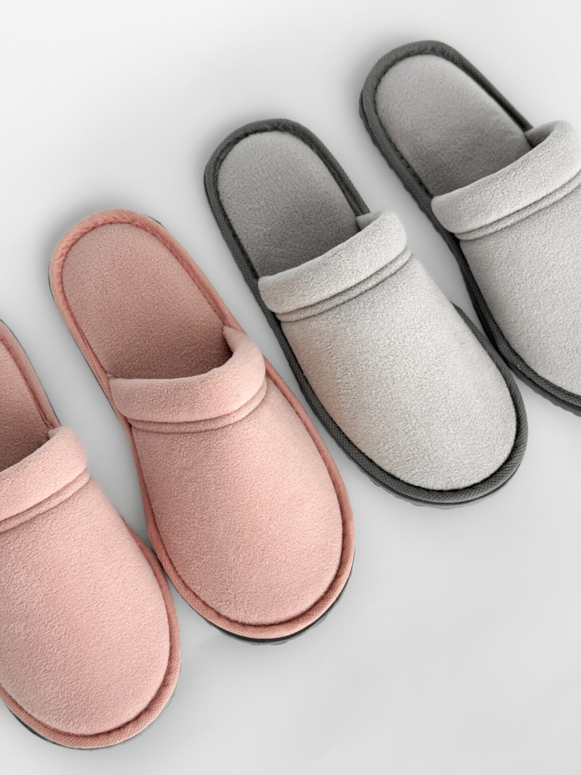 Капці домашні жіночі фліс закриті сірі