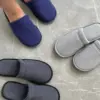 Капці домашні чоловічі фліс закриті сині