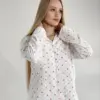 Фланель піжамний комплект білий "троянда"
