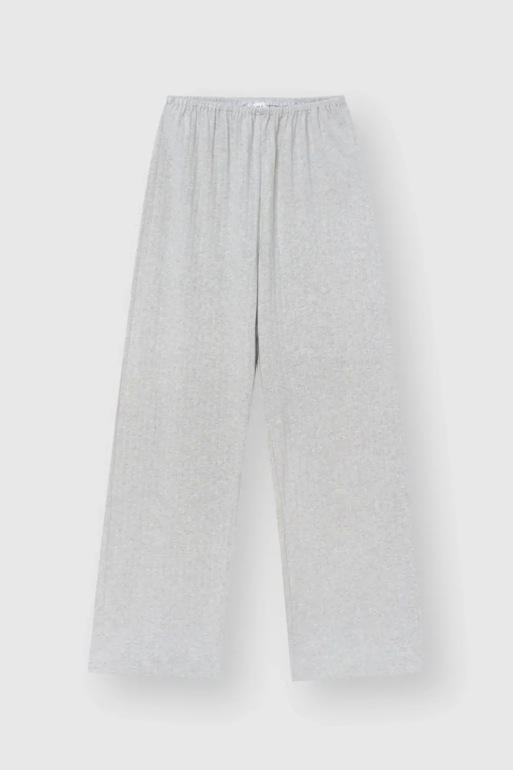 Рібана штани широкі світло сірі