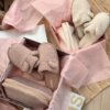 Подарунковий набір TEDDY pink (косметичка, капці, пакування рожеве)