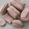 Косметичка TEDDY пудрового кольору конверт
