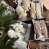 Подарунковий набір TEDDY milk (косметичка, капці, пакування коричневе)