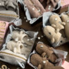Подарунковий набір TEDDY milk (косметичка, капці, пакування коричневе)