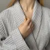 Халат вафля крупна сірий