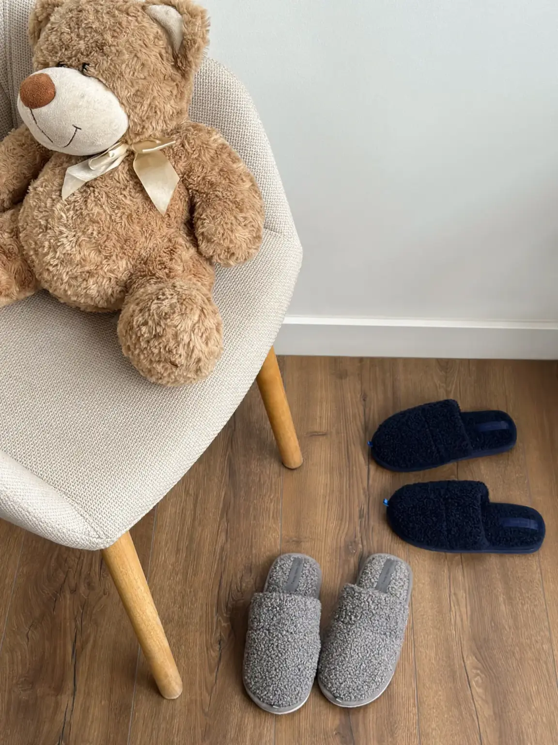 Капці домашні підліткові HS хутрянi TEDDY gray (без вух)