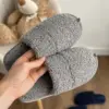 Капці домашні підліткові HS хутрянi TEDDY gray (без вух)