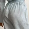 Костюм сорочка та штани муслін смужка блакитна