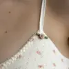 Білизна Топ молочний у троянду рібана
