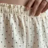 Муслін горох молочний  костюм сорочка та шорти з рюшами
