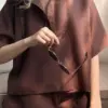 Льон шорти Моно коричневі