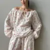 Костюм сорочка на кулісці та штани шаровари батист "акварель на білому"
