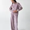 Костюм плюш штани та кофта ліловий