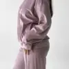 Костюм плюш штани та кофта ліловий