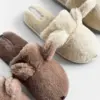 Капці домашні дитячі HS хутрянi з вушками коричневі