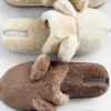 Капці домашні дитячі HS хутрянi з вушками коричневі