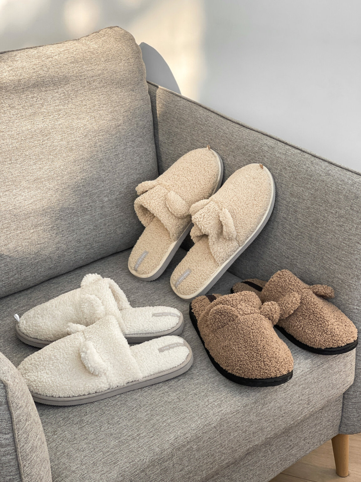 Капці домашні жіночі HS хутрянi TEDDY milk