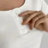 Футболка з гудзиками трикотаж рубчик молочна