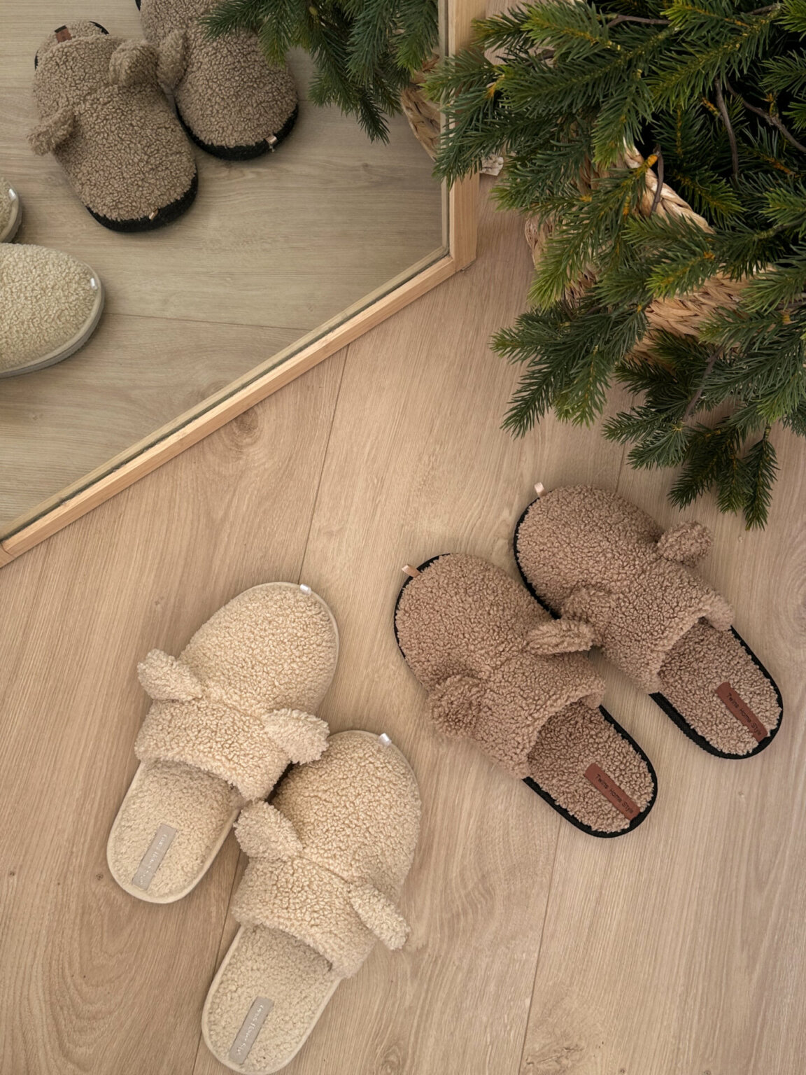 Капці домашні жіночі HS хутрянi TEDDY milk