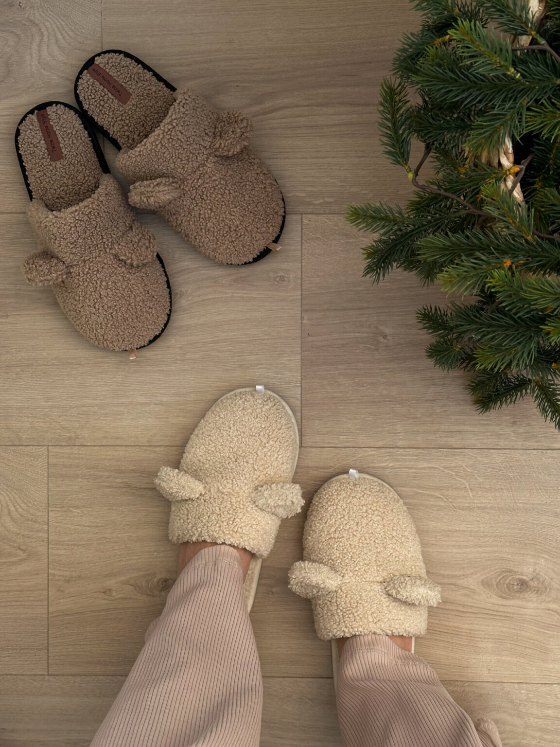 Капці домашні жіночі HS хутрянi TEDDY milk