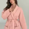 Халат трикотаж стьобаний рожевий