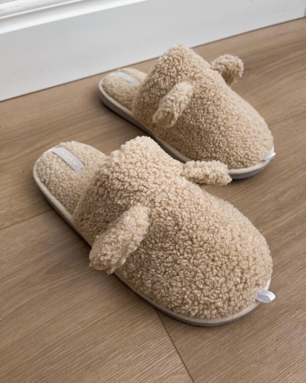 Капці домашні жіночі HS хутрянi TEDDY milk
