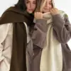 Шарф в'язаний шоколадний
