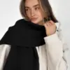 Шарф в'язаний чорний