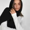 Шарф в'язаний чорний