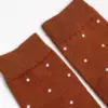 Гольфи котон горох білий на теракотовому