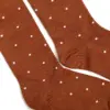 Гольфи котон горох білий на теракотовому