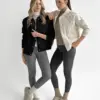 Куртка стьобана бомпер молочна onesize