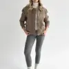 Куртка стьобана бомпер капучино onesize